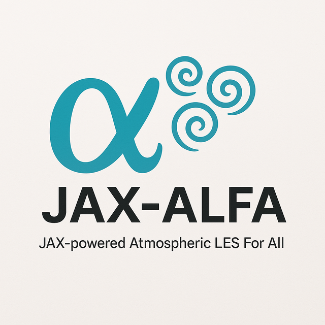 JAX-ALFA logo — a stylised alpha with vortex swirls